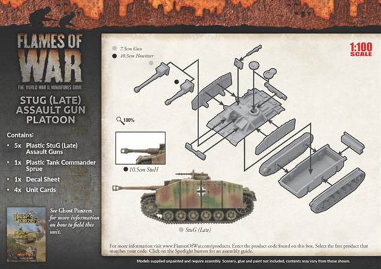 StuG (LATE) ASSAULT GUN PLATOON (x5 plastic tanks) - GBX123