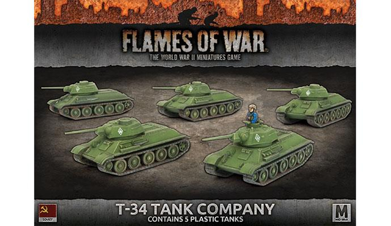T-34 TANK COMPANY (x5 plastic tanks) - SBX54