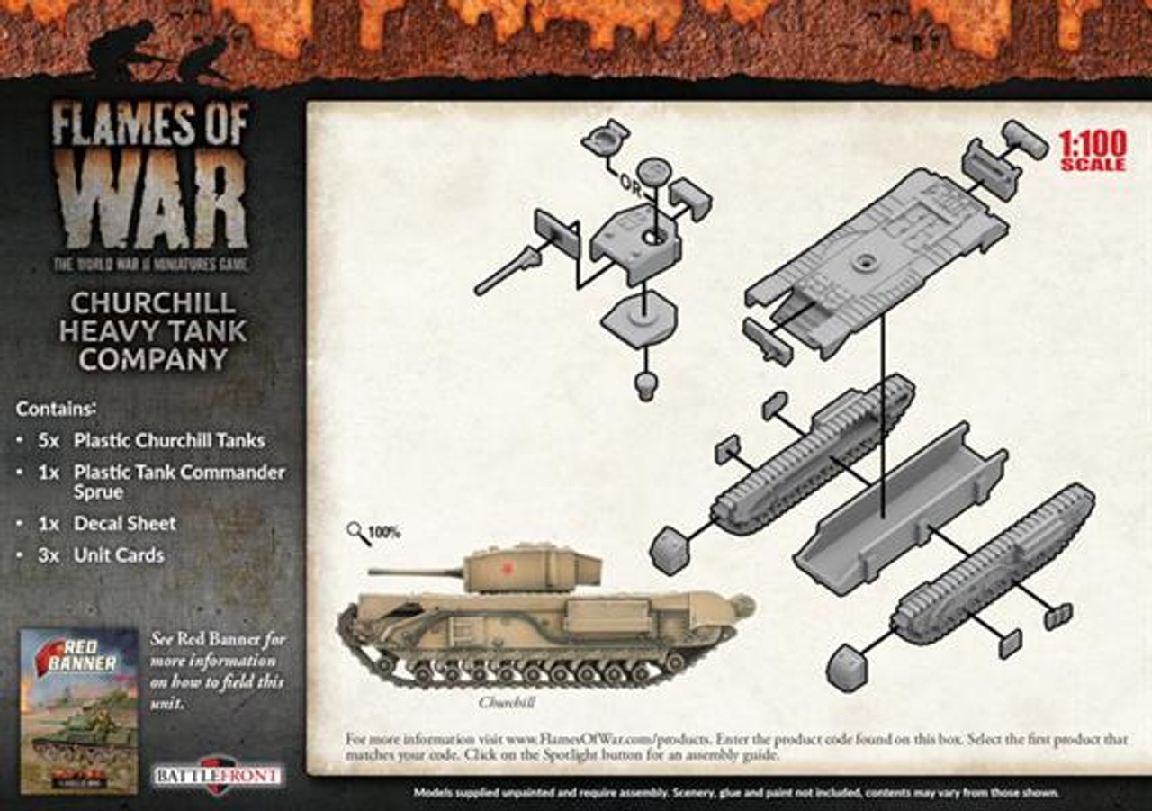 CHURCHILL HEAVY TANK COMPANY (x5 plastic tanks) - SBX56