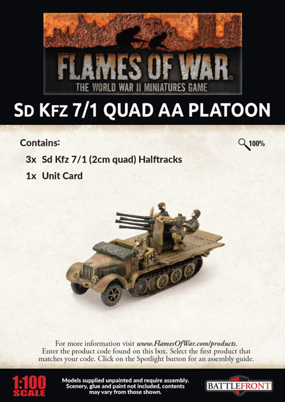 Sd Kfz 7/1 Quad AA Platoon Late - GBX159 OOP