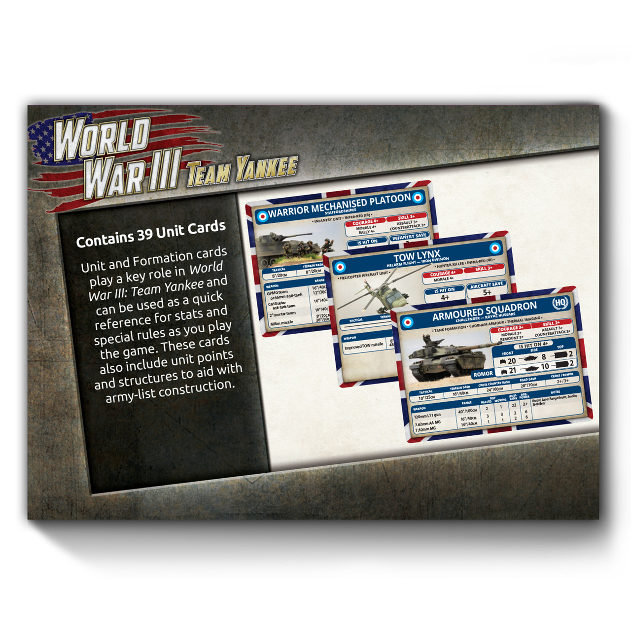 WWIII: British Unit Card Pack