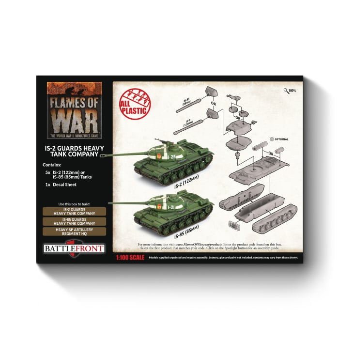 Soviet IS-2 Guards Heavy Tank Company (x5 plastic tanks)