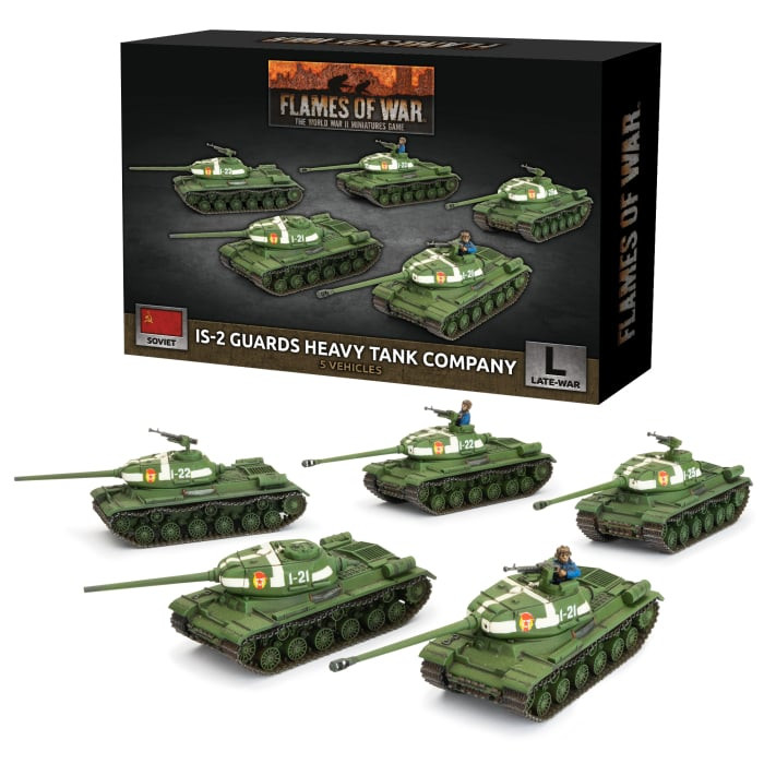 Soviet IS-2 Guards Heavy Tank Company (x5 plastic tanks)