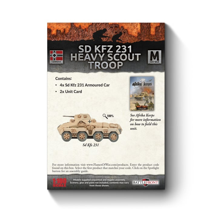 Afrika Korps Sd Kfz 231 Heavy Scout Troop - GBX100