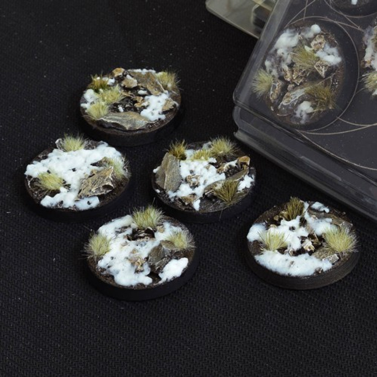 40mm Round Winter Bases x5