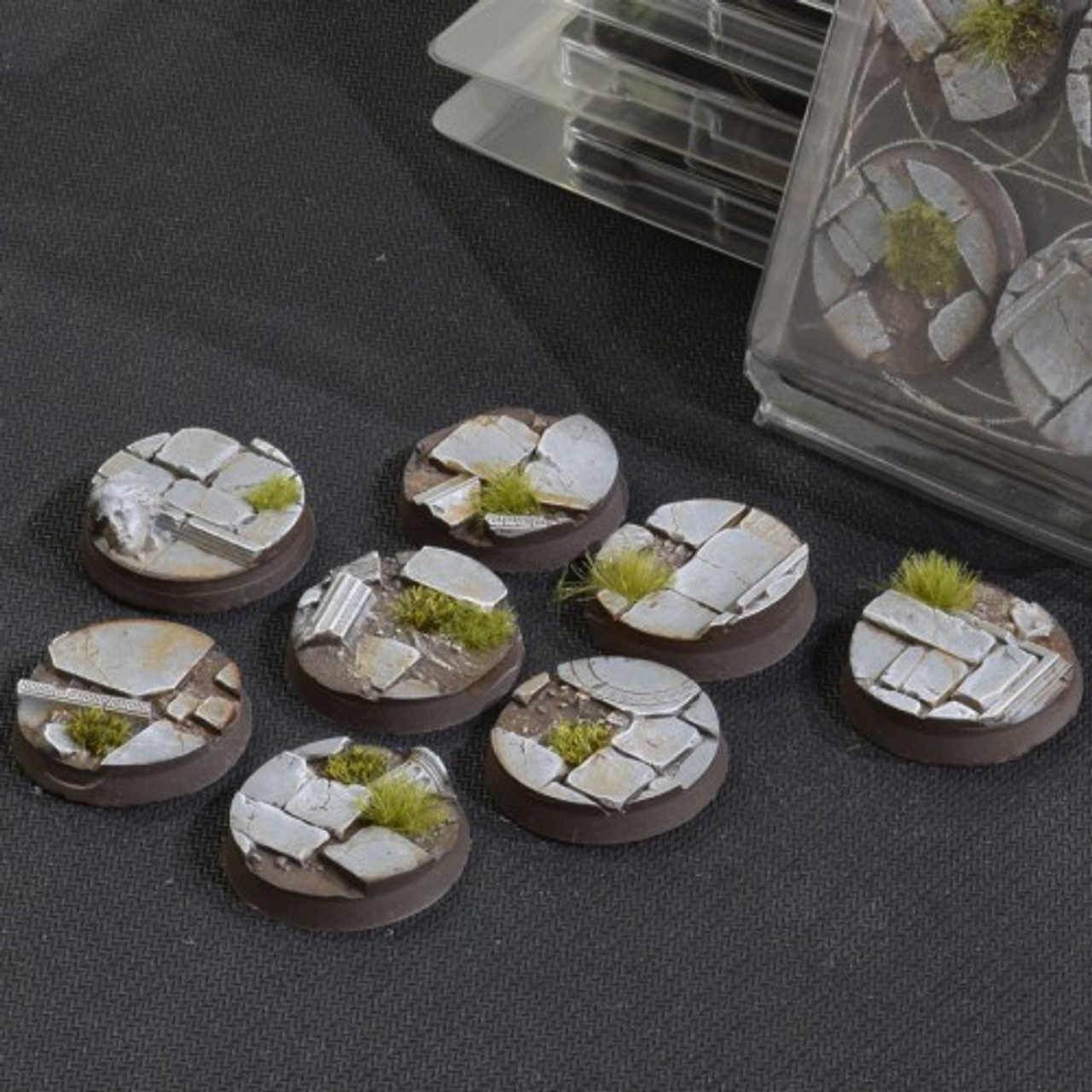 32mm Round Temple Bases x8