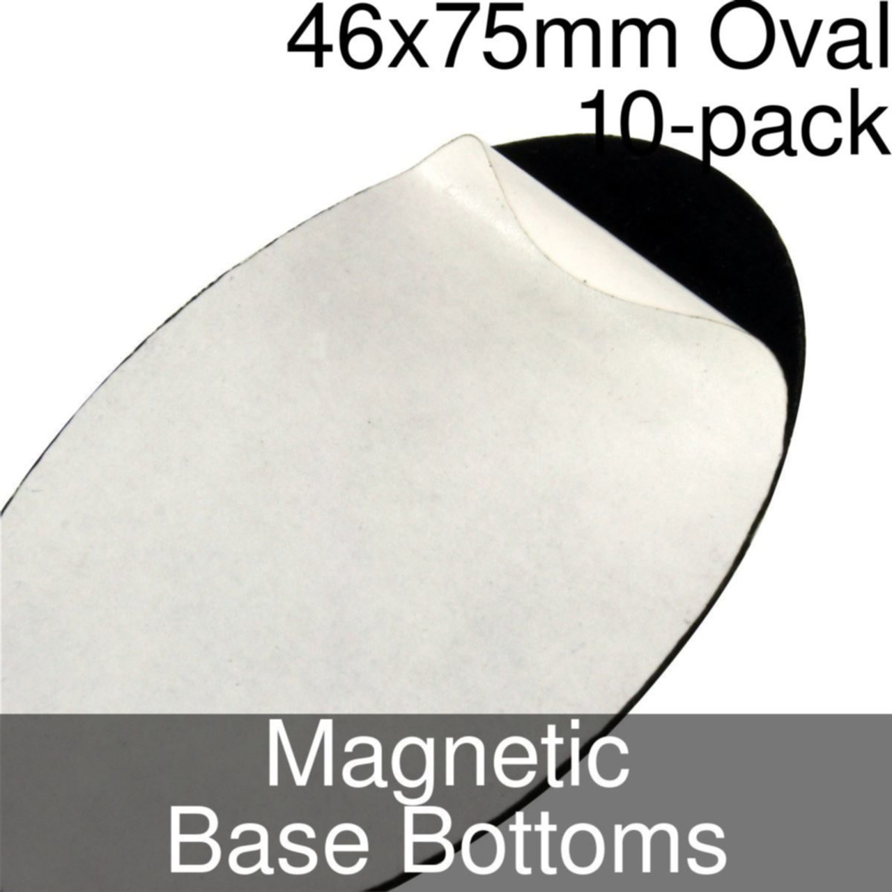 46x75mm Oval Self Adhesive Magnetic Base Bottom 10 Count
