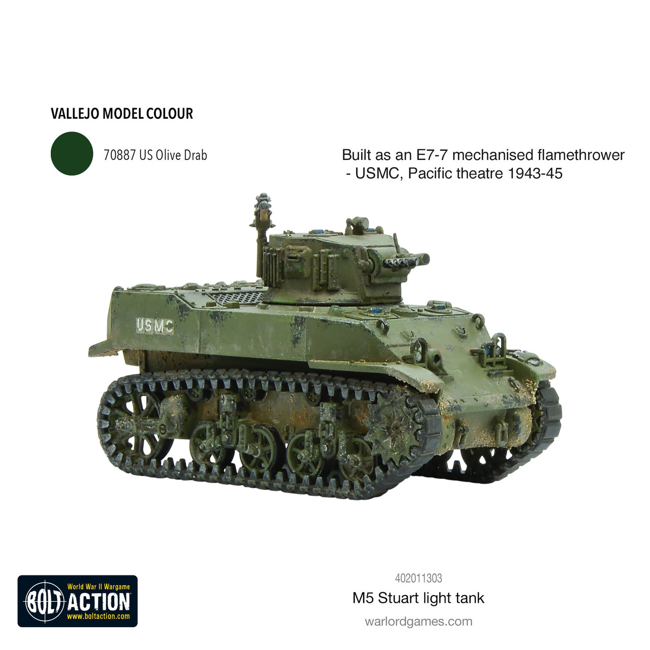 M5 Stuart Light Tank - 28mm - Kick-Ass Mail Order