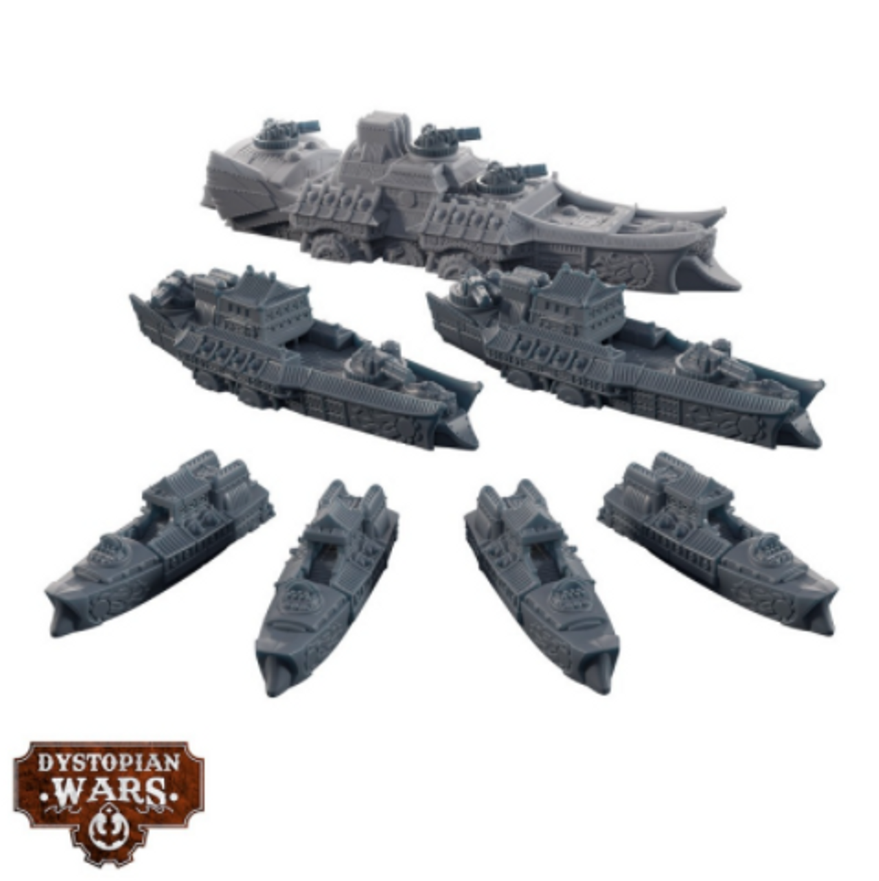 Dystopian Wars Ning Jing Battlefleet Set