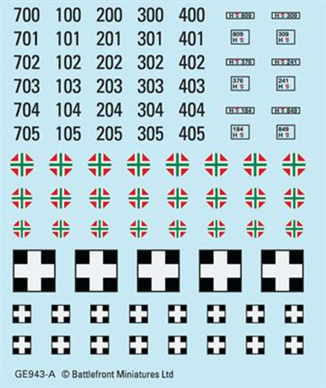 Axis - Allied Powers Decals (Hungarians, Finns and Romanians) - GE943