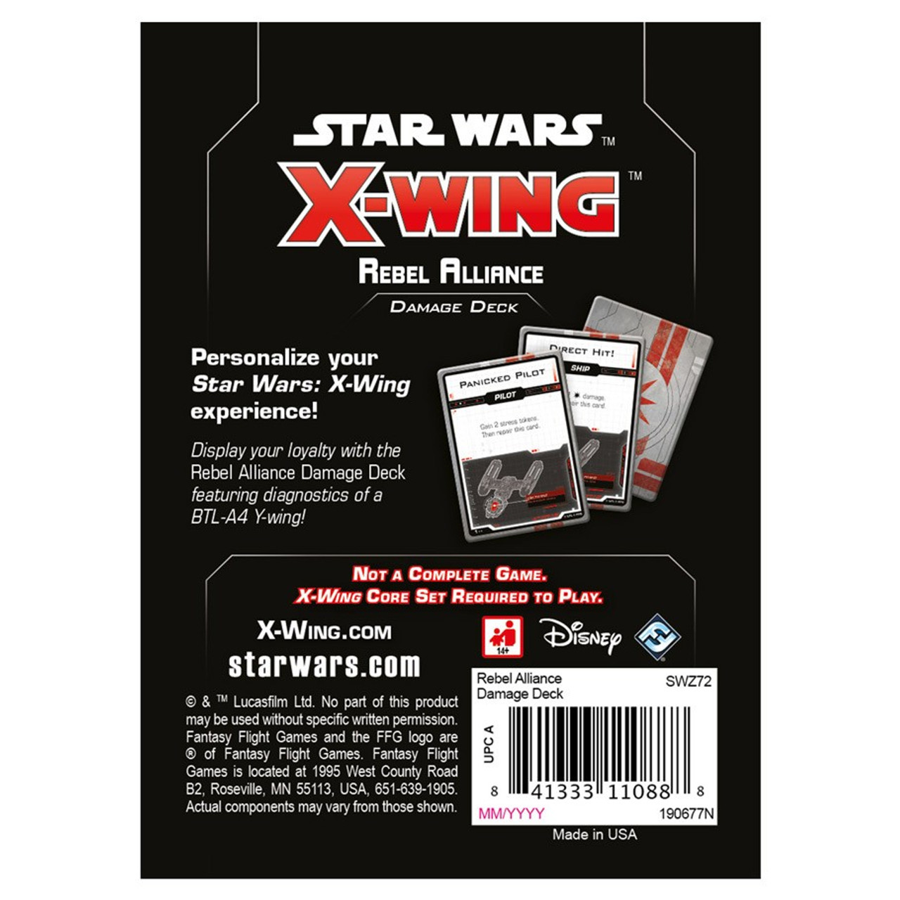 X-Wing 2nd Ed: Rebel Alliance Damage Deck - SWZ72