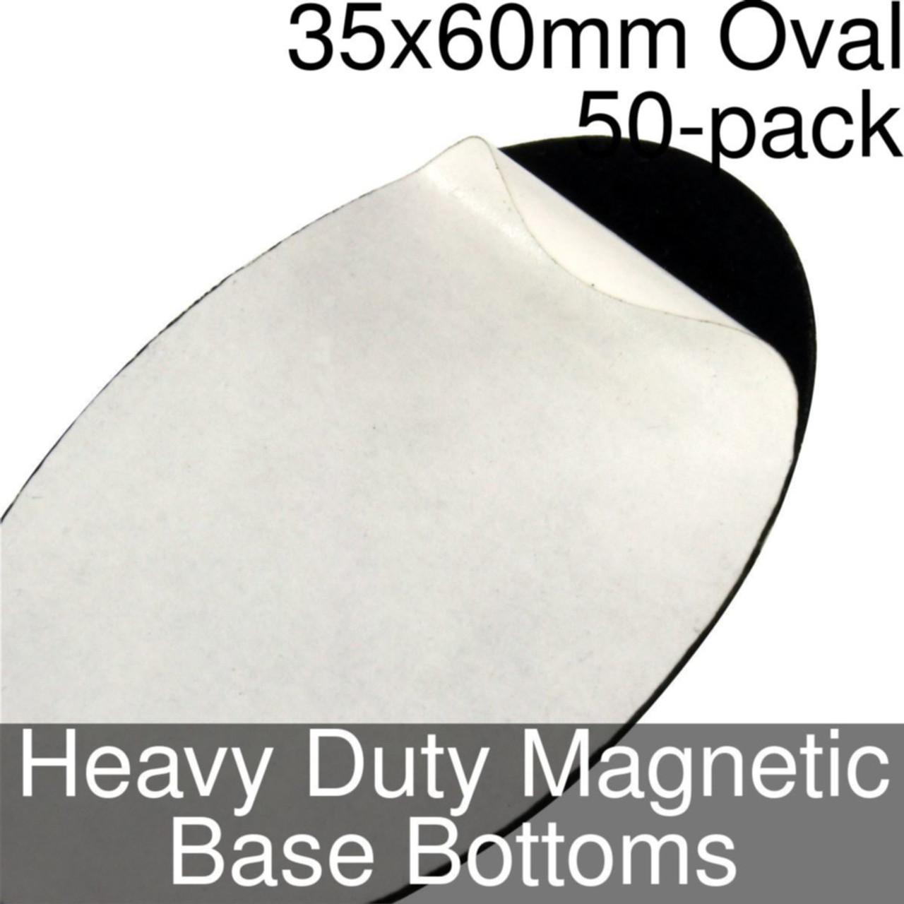 35x60mm Oval Self Adhesive Heavy Duty Magnetic Base Bottom 50 Count