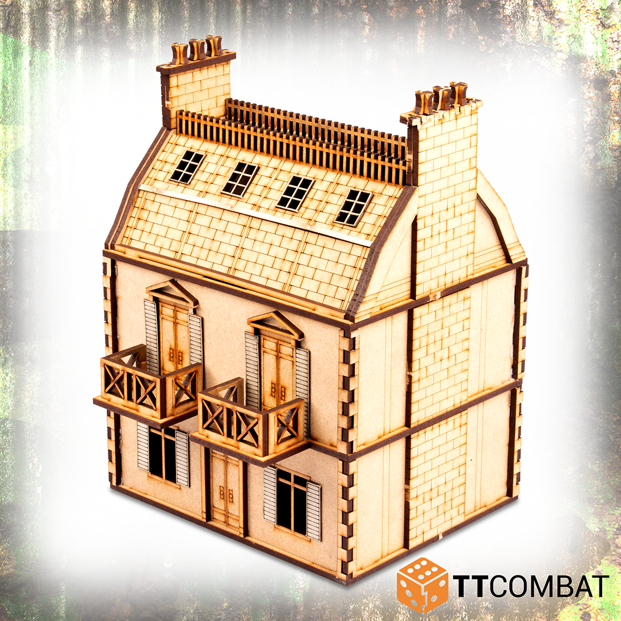 25mm City 2 Story Rowhouse - TTSWC-WAR-045