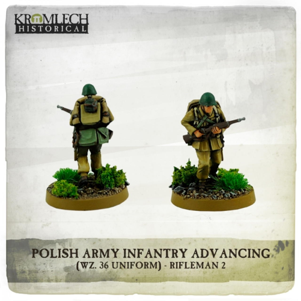 Polish Army Infantry (wz. 36 uniforms) advancing with rifles - KHWW2004