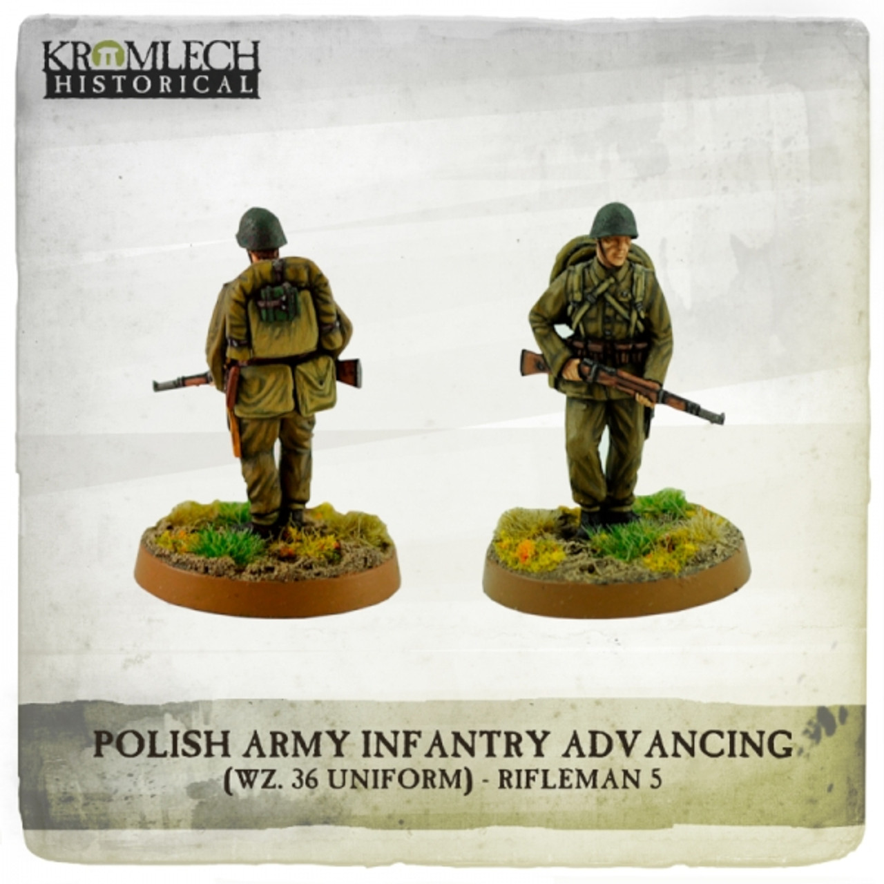 Polish Army Infantry (wz. 36 uniforms) advancing with rifles - KHWW2004