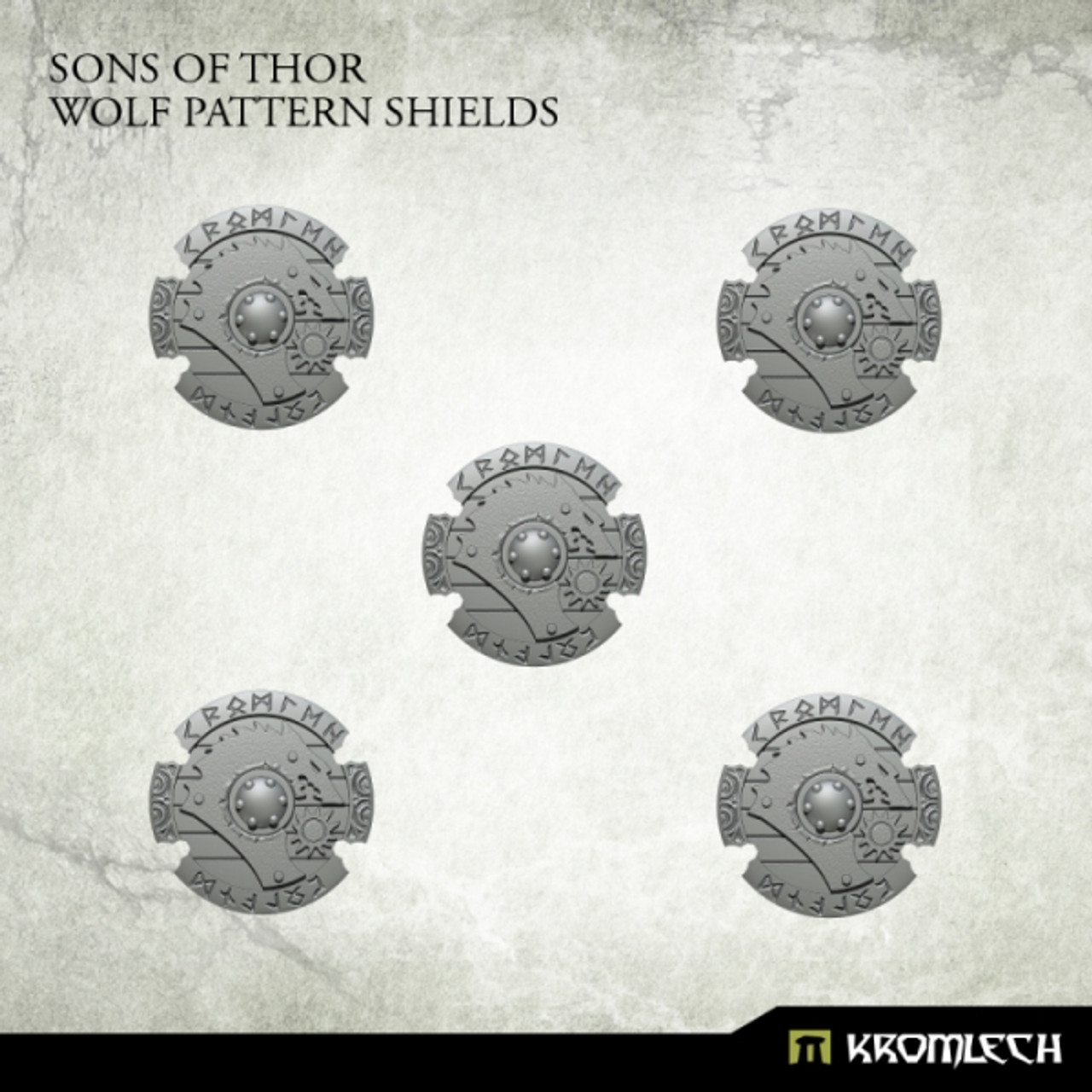 Sons of Thor: Wolf Pattern Shields (5) - KRCB209
