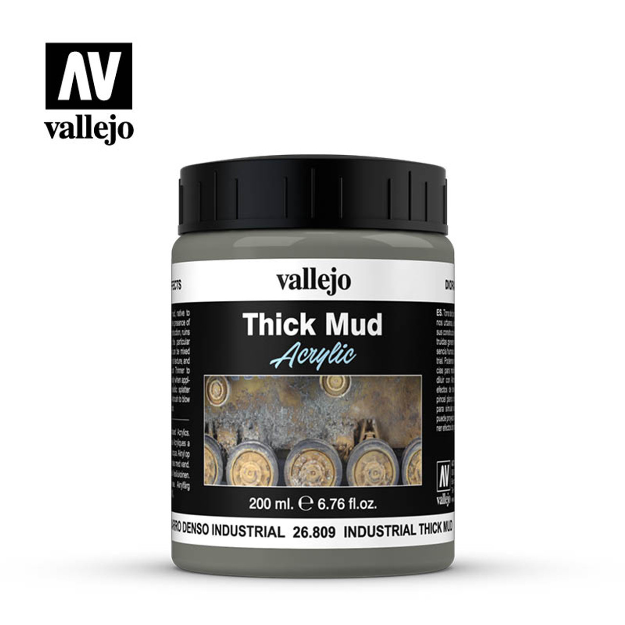Vallejo Acrylic Thick Mud - Industrial Mud - 200ml - 26.809
