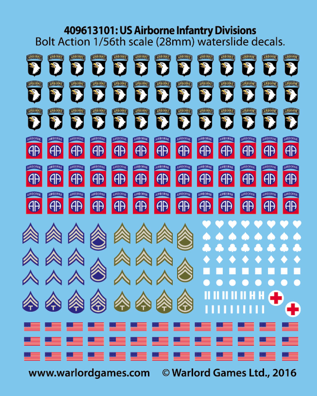 US Airborne decal sheet - 409613101