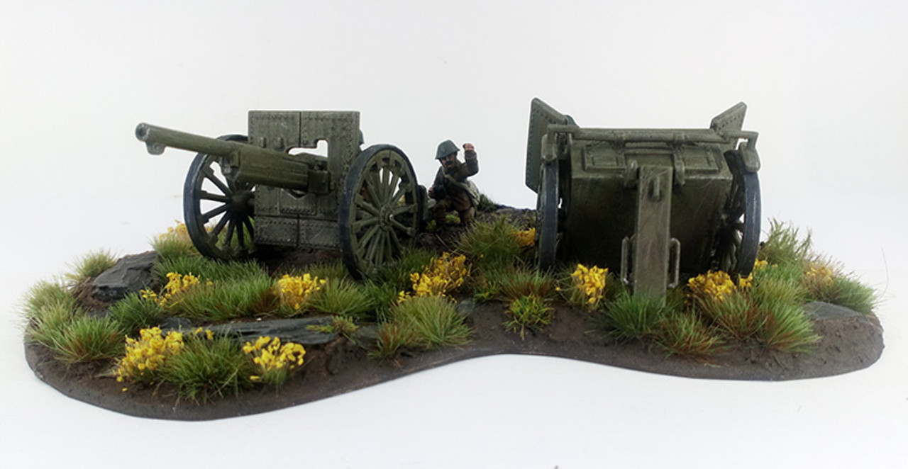 Romanian TUNUL DE CAMP 7.5cm Mod. 1897 Field Gun & 6 Crew - Summer Uniform - ROM020