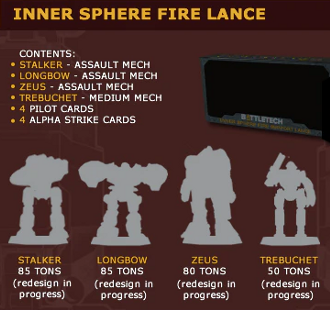 Battletech: Inner Sphere Fire Lance - CAT35731