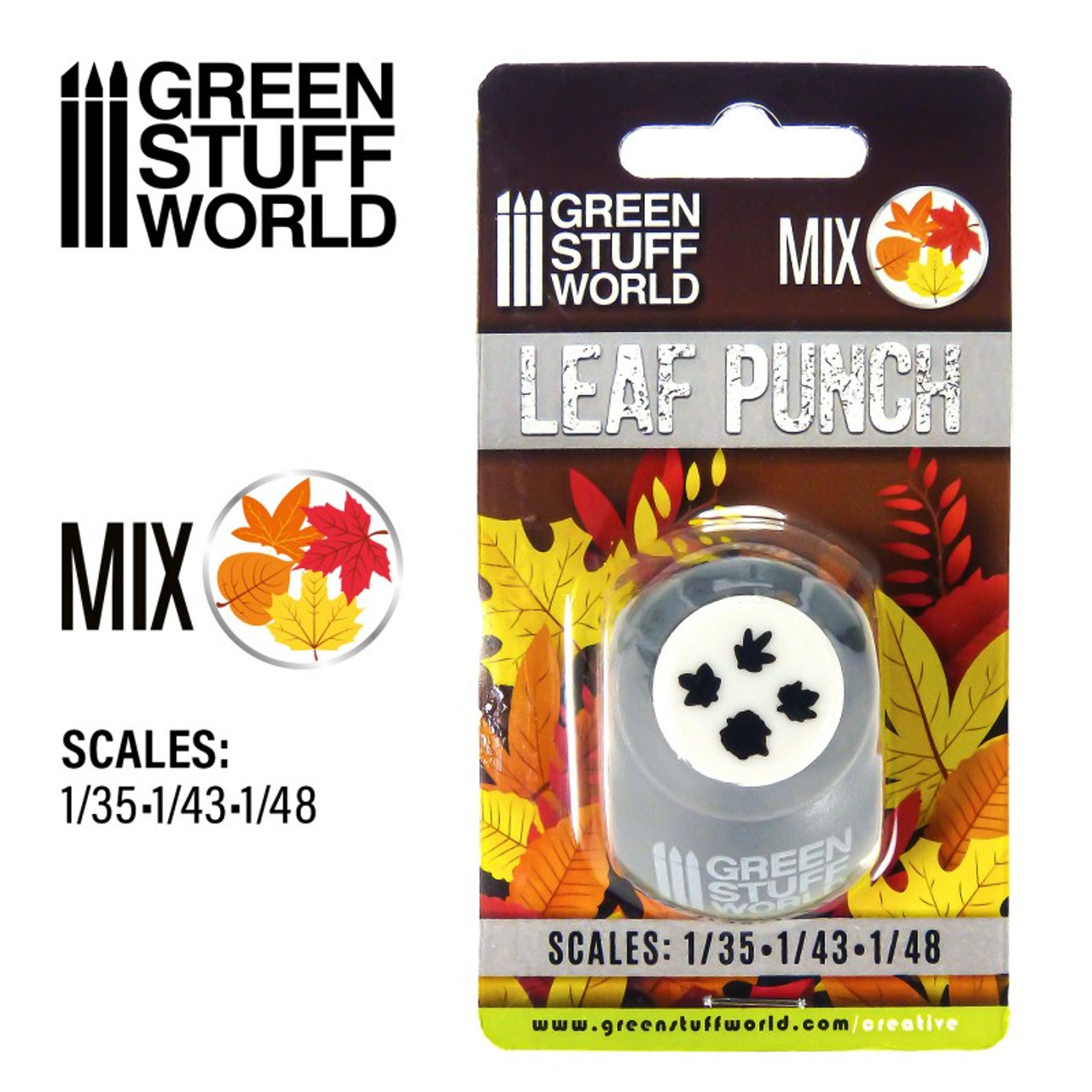 Miniature Leaf Punch GREY - Kick-Ass Mail Order