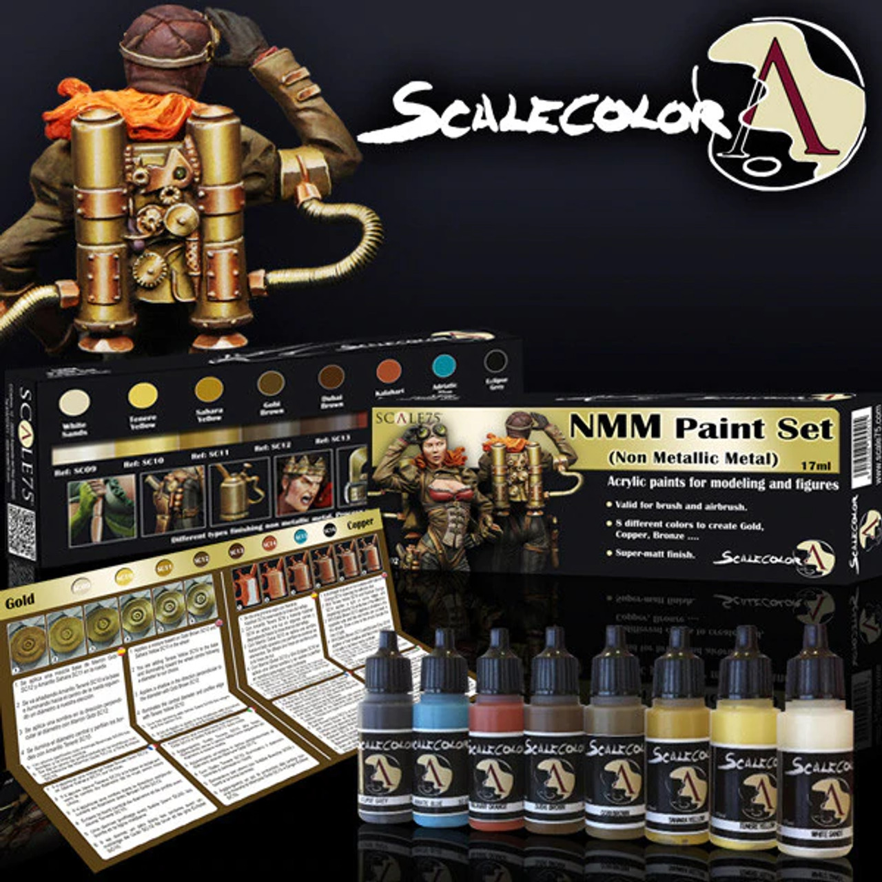 Scale75 -NMM PAINT SET GOLD AND COPPER