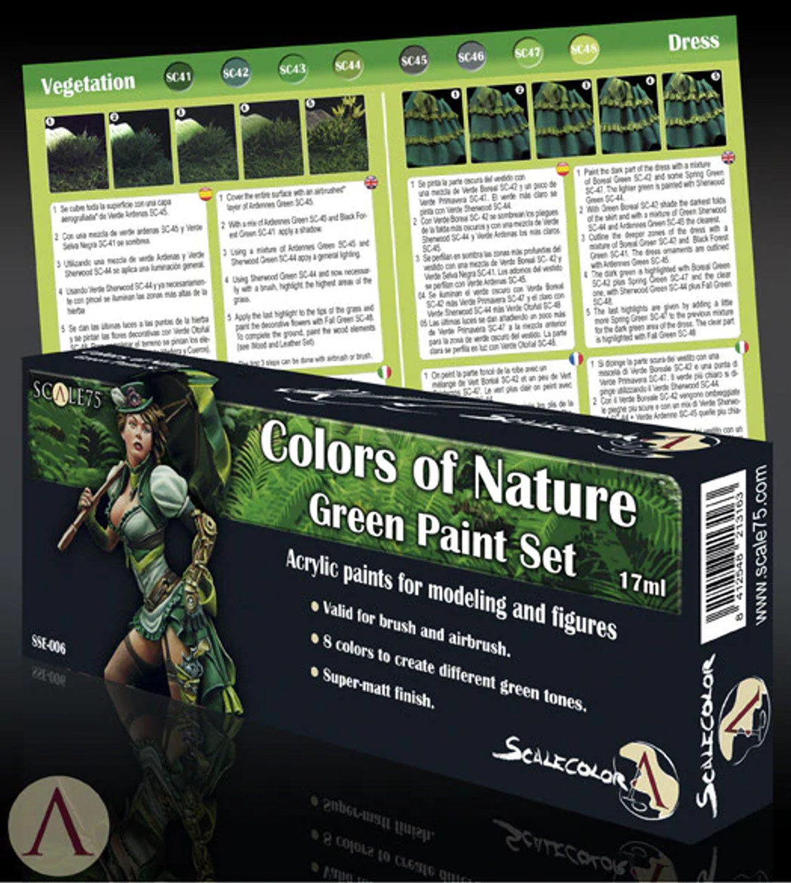 Scale75 - COLORS OF NATURE GREEN PAINT SET