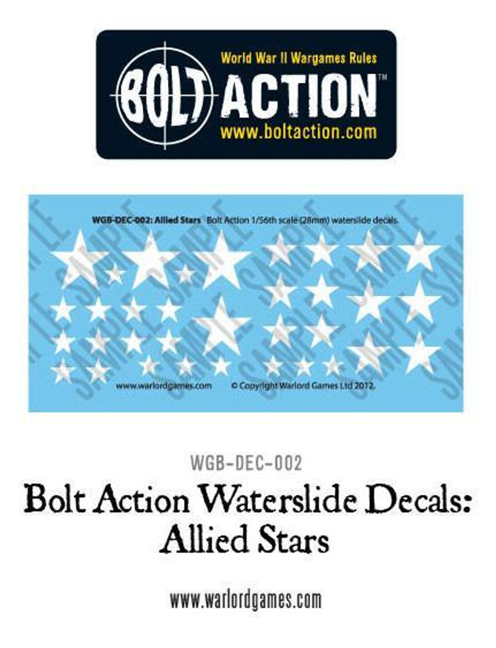 Allied Stars - Decal Sheet - 28mm