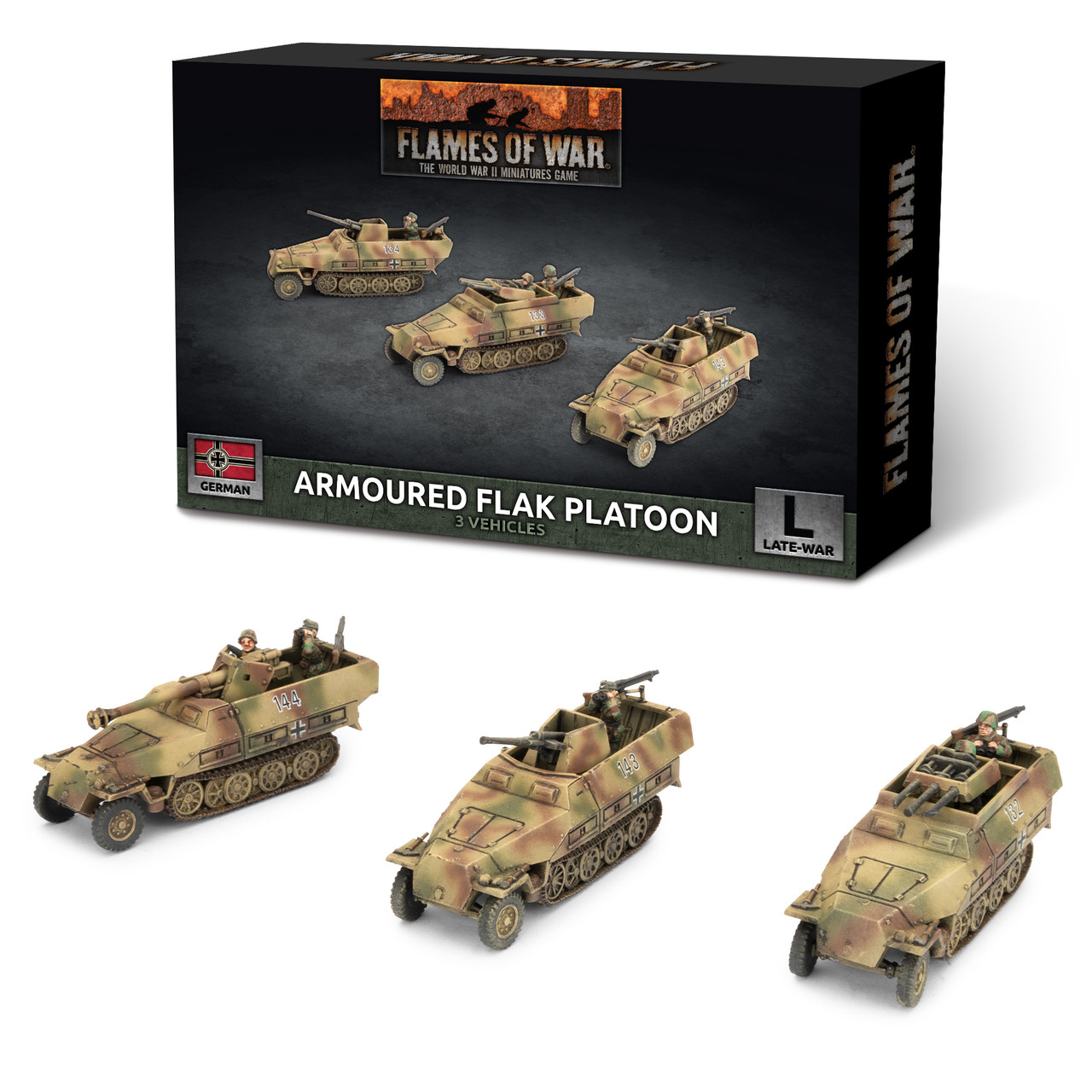 German Sd Kfz 251 2cm/Triple 15mm Armoured Flak Platoon