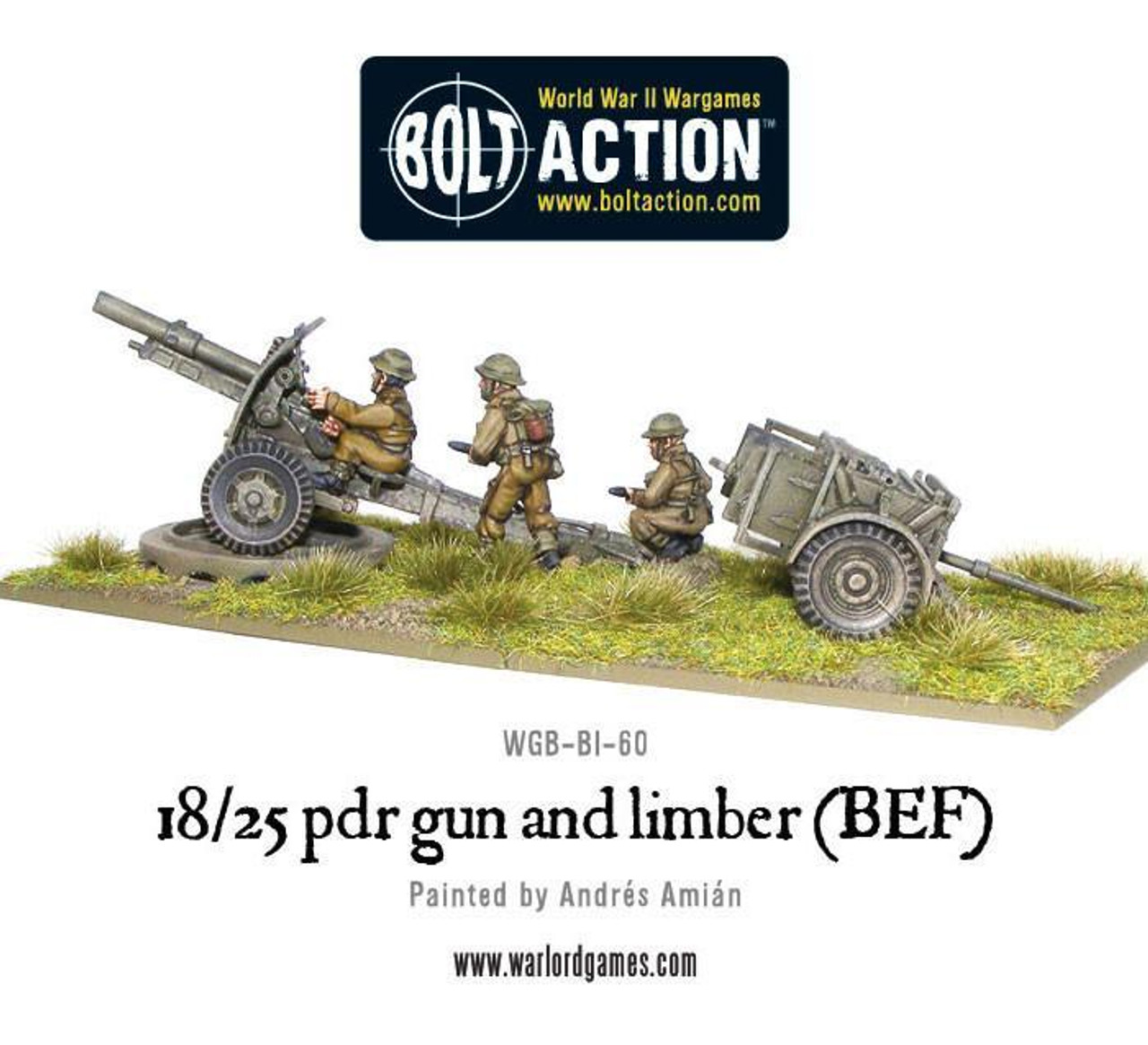 18/25pdr Gun and Limber (BEF) - WGB-BI-60