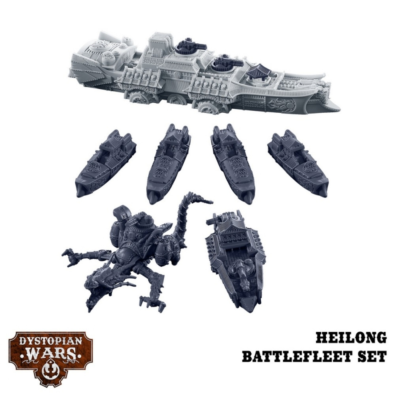 Dystopian Wars: Heilong Battlefleet Set