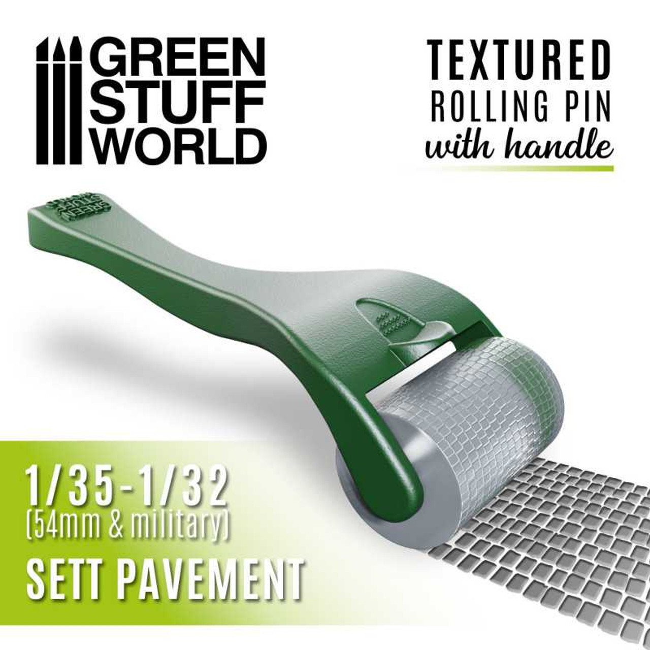 Rollin pin with Handle - Sett Pavement