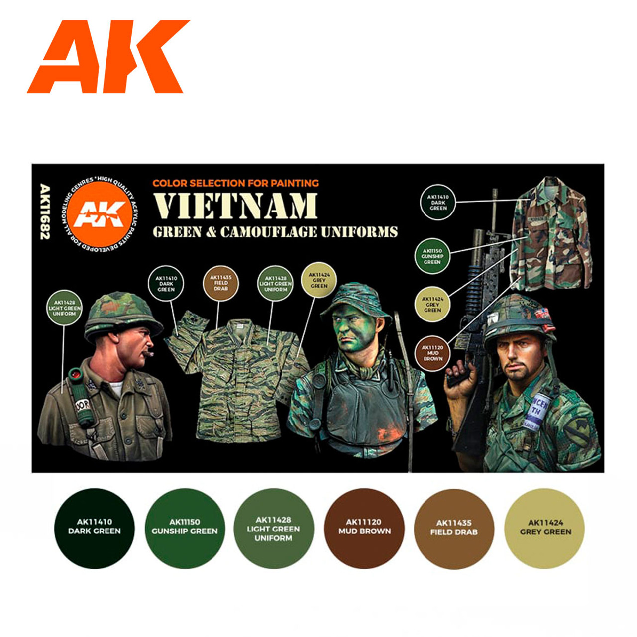 Vietnam Green And Camouflage Colors 3G