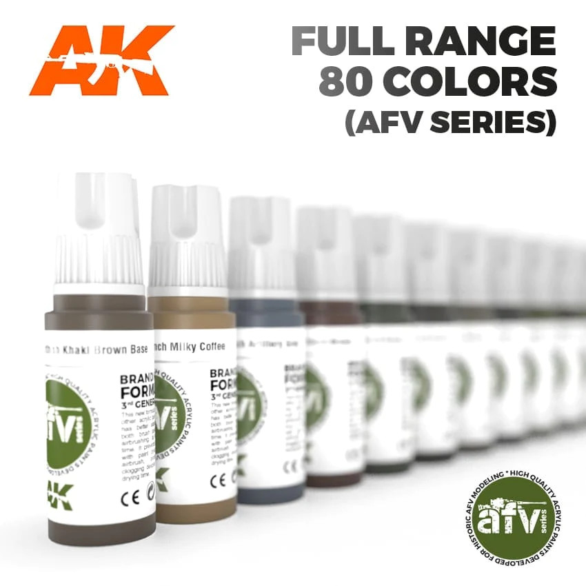 AK Interactive 3rd Gen Acrylics Briefcase - 80 Colors Full AFV