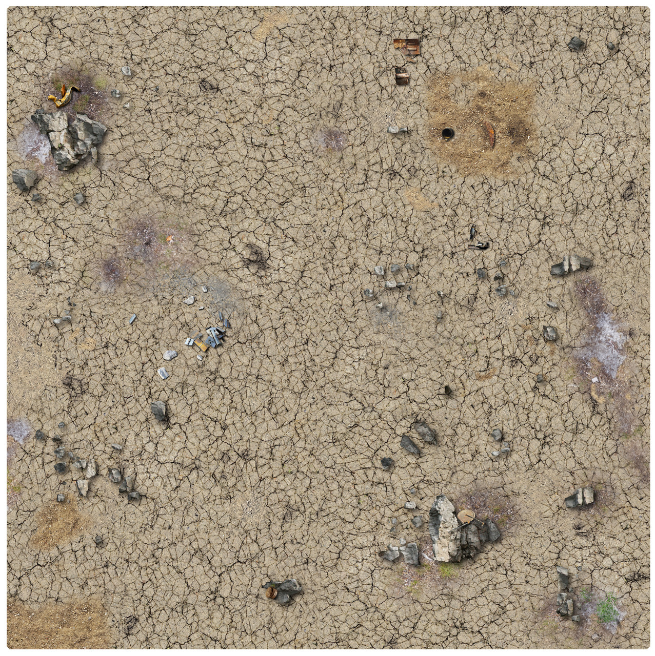 Desert Wasteland Gaming Mat 3'x3'