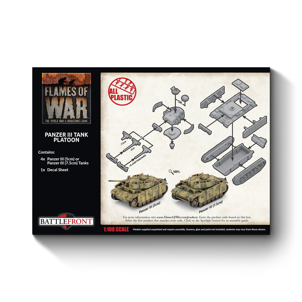 Panzer III Platoon (x4 Plastic) - GBX195