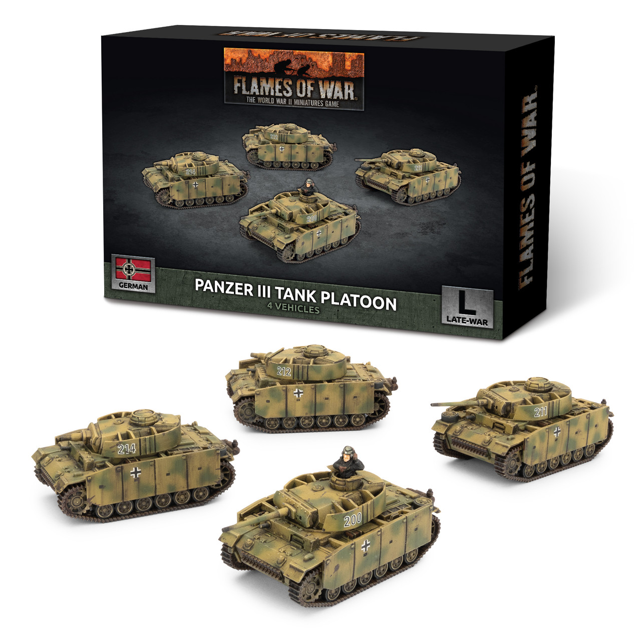 Panzer III Platoon (x4 Plastic) - GBX195
