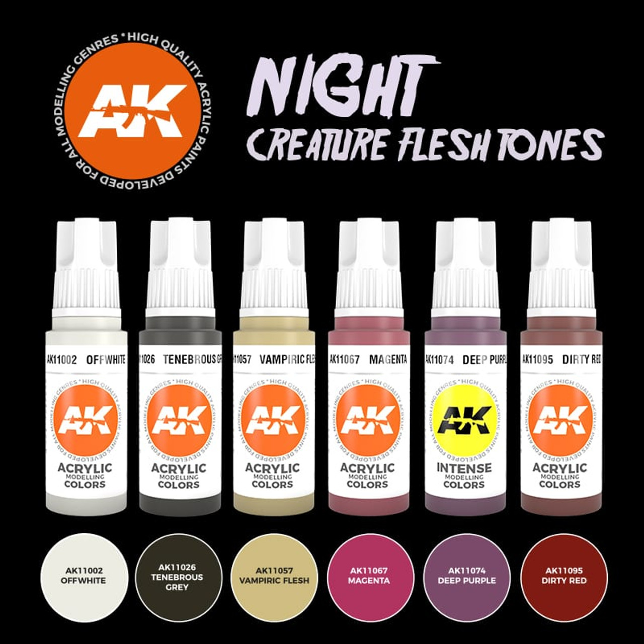 Night Creatures Flesh Tones Set - 3rd Gen Acrylics