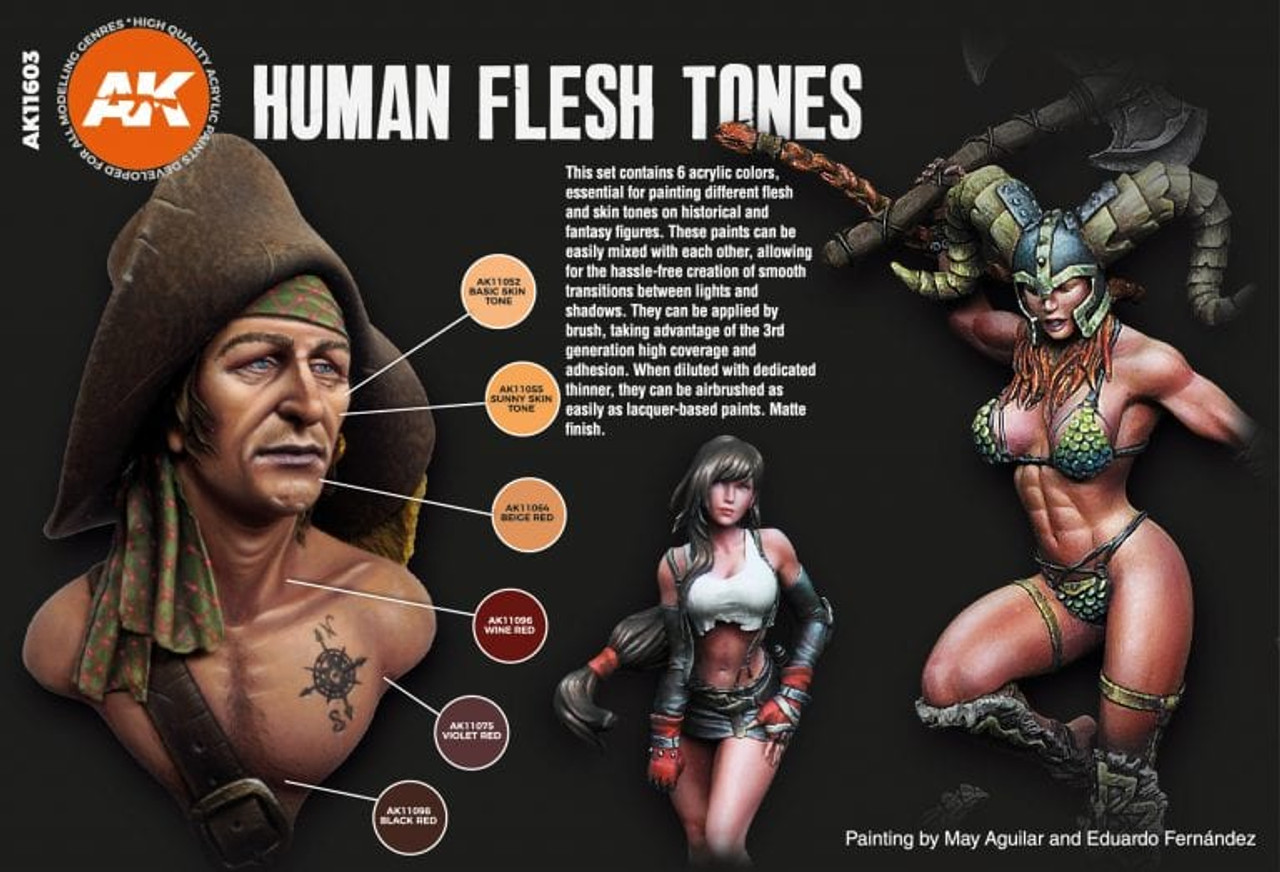 Human Flesh Tones Acrylic Paint Set - 3rd Gen Acrylics