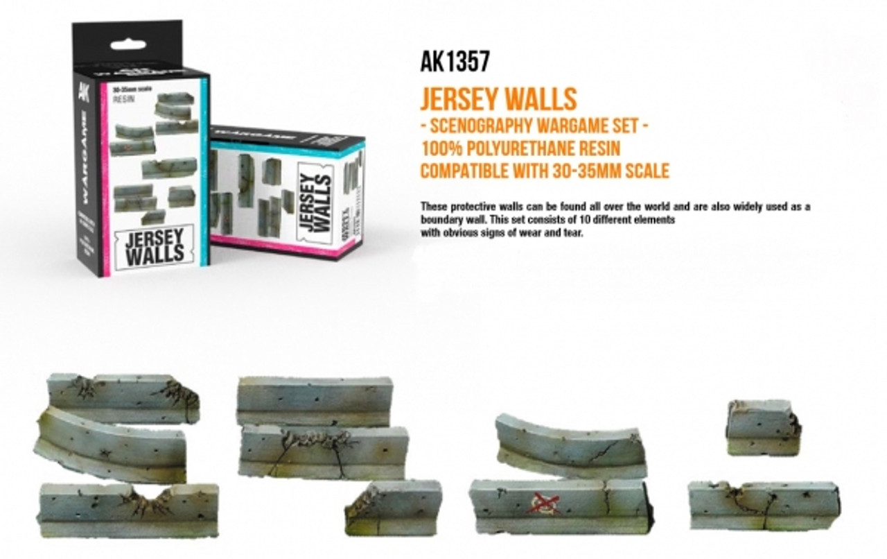 Jersey Walls (Poly-resin, 30-35mm scale)