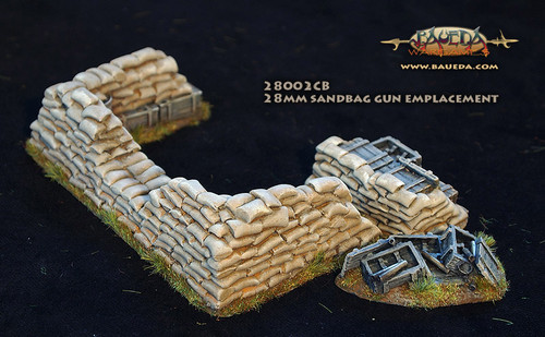 28mm AT gun sandbags emplacement