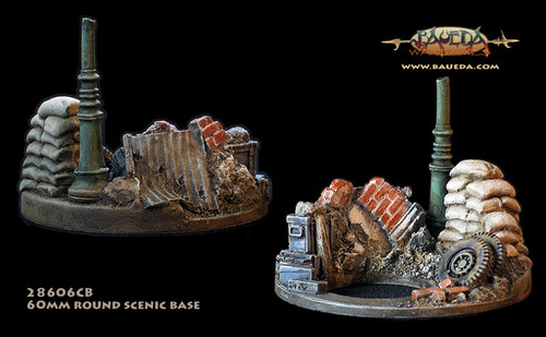 Urban theme 60mm round scenic bases with 25mm round hole #3