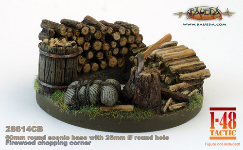 Rural theme 60mm round scenic bases with 25mm round hole