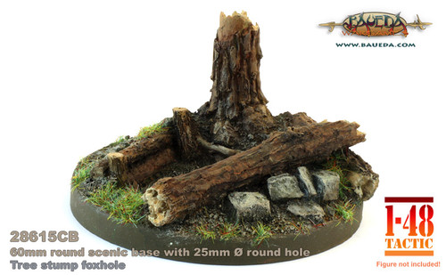 Forest trench theme 60mm round scenic bases with 25mm round hole #4