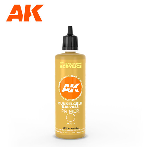 AK Interactive 3G: Dunkelgelb RAL7028 Dark Yellow Acrylic Primer 100ml