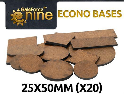 GF9 Econo Bases 25x50mm pill (x20)