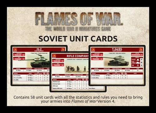 Soviet Unit Cards for Late-War - 4th Edition