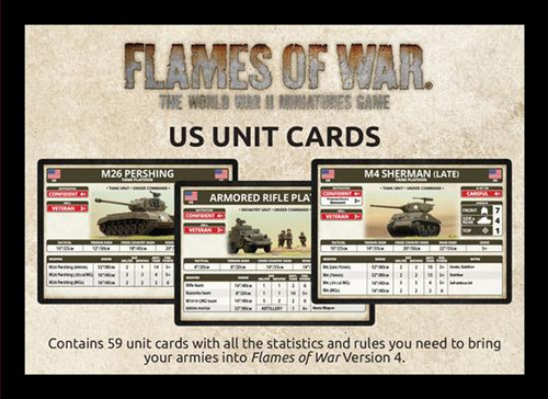 US Unit Cards for Late-War - 4th Edition