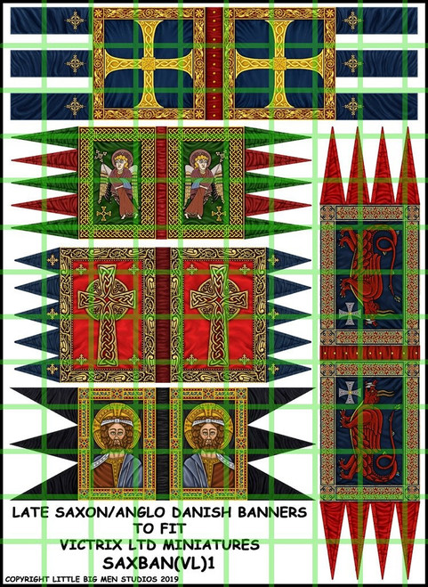Late Saxon/Anglo Danish Banner Sheet 1- SAXBAN(VL)1