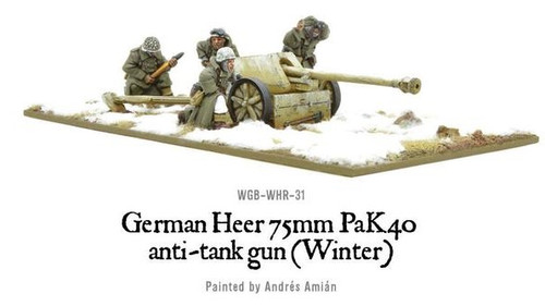 German Heer 75mm Pak 40 anti-tank gun (Winter)